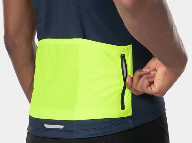 Bontrager Circuit LTD Short Sleeve Jersey in Deep Dark Blue/Yellow Small-3